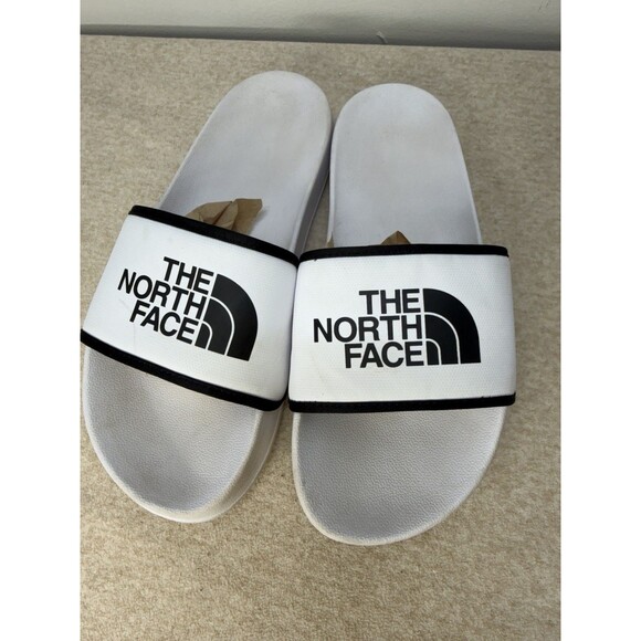 The North Face Womens Base Camp Slide III Slides Sandals White Black Logo 8 - Picture 7 of 13